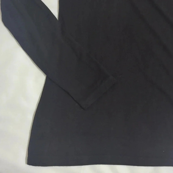 WHBM Long-Sleeve Scoop-Neck Tee, Color Black Size XS - Picture 7 of 14